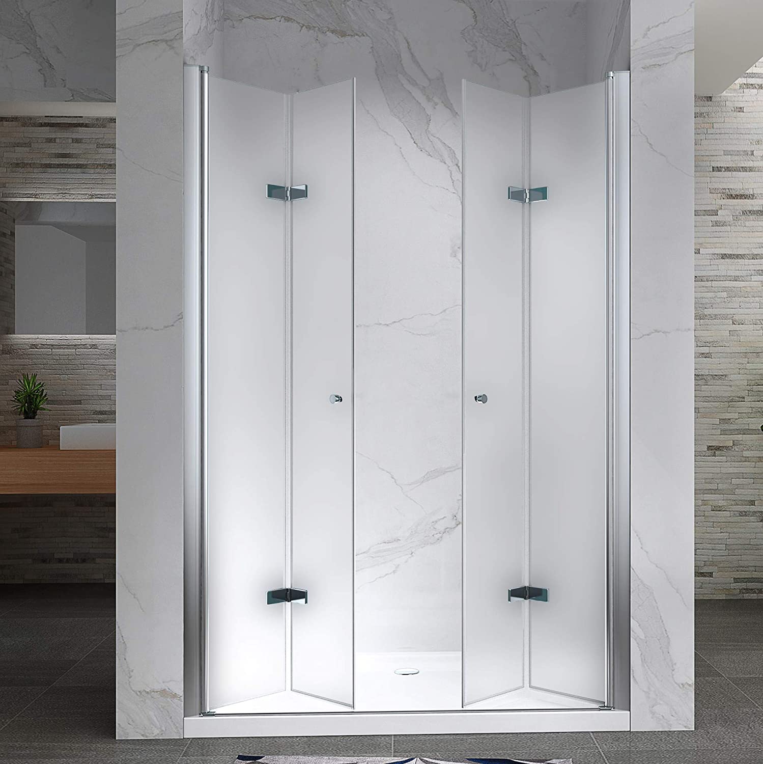 Cabina de ducha completa 90 x 90 cm apertura con dos puertas abatibles  Novellini Young 2GS