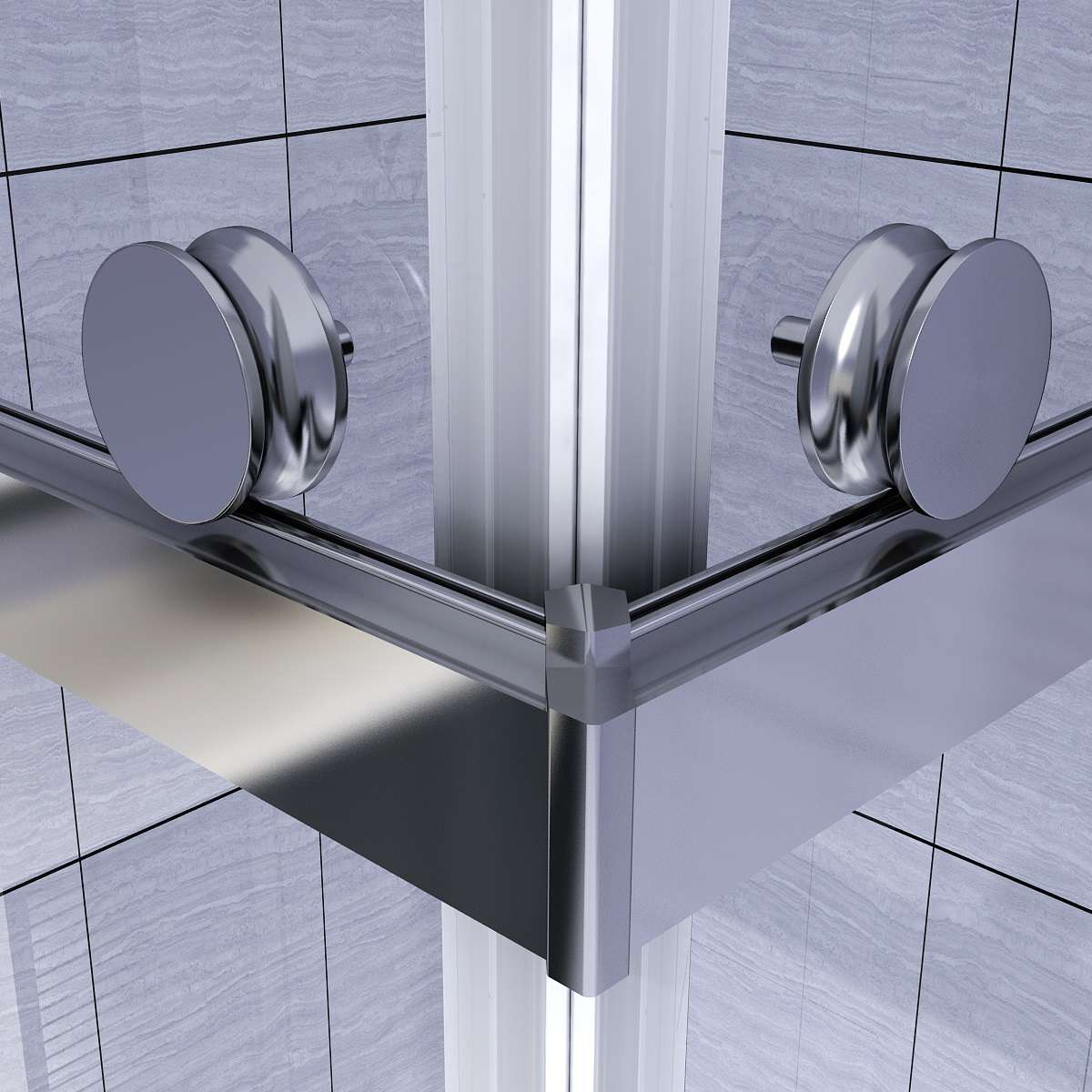 Aica Duschkabine 80x80 Cm Mit Schiebetür – Sicherheitsglas, Alurahmen – Eckdusche Für Bad Ohne Tasse